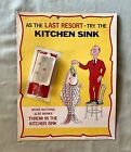 Collector “Last Resort Kitchen Sink ~ Gag Fishing Lure” ~ New Old Vintage Stock