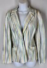 NWT MAG by MAGASCHONI NEW $228 Aqua Blue Red Yellow Green Fade Stripe Jacket 4