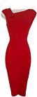 Womens Karen Millen Red Stretch Tailored Formal Work Office Bodycon Dress 8.