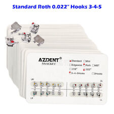 AZDENT Dental Orthodontic Metal Brackets Braces Standard Roth 0.022