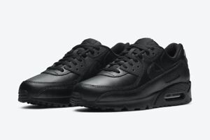 Nike Air Max 90 Triple Black Leather CZ5594-001 Men’s Shoes NEW