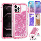 Shockproof Case For iPhone 15 14 13 12 11 Pro Max XR XS 87+ Liquid Glitter Cover