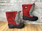 Sorel Snow Pack Winter Snow Boots Red NY1550-610 Boys Youth Size 5