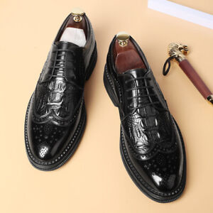 Men's Dress Oxford Derby Shoes Classic Lace Up Formal Business Shoes Wide Size
