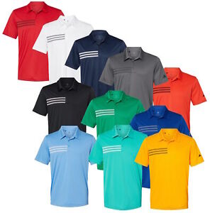Adidas 3-Stripes Chest Polo Mens Golf Shirt - A324 - New