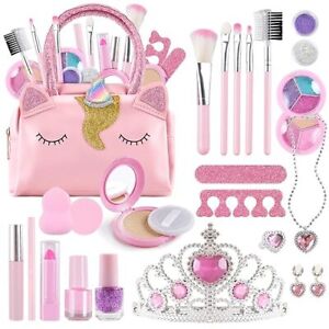 Kids Makeup Kit for Girls Kids Cosmetics Make Up Set With Cosmetic Case 5 yrs+