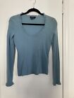 Vintage Magaschoni Light Blue 100% Cashmere Sweater XS New