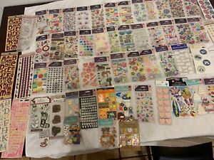60 PACKS SCRAPBOOKING STICKERS - JOLEE, STICKO AND more LOT #B5