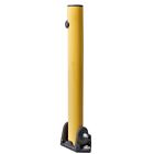 Security Folding Fold Down Parking Barrier Post Lock for Driveways Garage Yellow