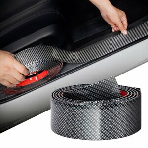 Parts Accessories Carbon Fiber Vinyl Car Door Sill Scuff Plate Sticker Protector (For: 2012 Jeep Grand Cherokee)