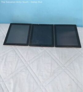 Lot of 3 Assorted iPads (Not Tested)(For Parts Or Repair)