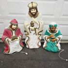 Grand Venture USA Vintage Three Wisemen Nativity Blow Molds Christmas Decor Full