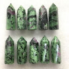 10pcs Lot Red Ruby Green Zoisite Obelisk Point Quartz Crystal Tower Wands