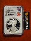 2023 S PROOF SILVER EAGLE NGC PF70 MICHAEL GAUDIOSO SIGNED FIRST DAY OF ISSUE