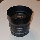 Canon RF 50mm F/1.8 STM Lens with Hood - Excellent Condition