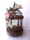 Antique Wood Bird Cage Round Dome w Finial Victorian Country Charm 12 x 7
