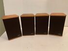 Lot of 4 Vintage Mini Advent Bookshelf Speakers with Wall Mounting Brackets