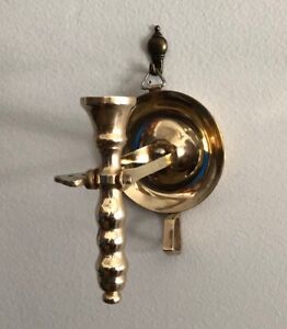 New ListingVintage Brass Swinging Candle Holder Tabletop or Wall Mount