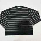 Vintage J.Crew Sweater Mens XL 100% Lambswool Stripe Y2K Grandpa Crew Neck