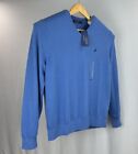 NAUTICA Sweater Mens Large V-Neck Blue NAVTECH Soft Stretch Long Sleeve Pullover