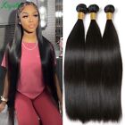 Indian Straight Human Hair Bundles Extensions Weft Soft Remy Hair Black Women
