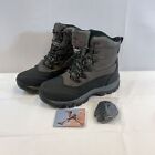 Nortiv 8 160443-M Mens Black Gray Waterproof Insulated Winter Snow Boots Sz 10