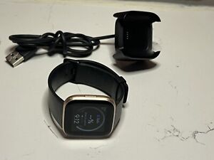 New ListingFitbit Versa 2 Smart Watch - Rose Gold / Black Fitbit Fitness Watch - Large
