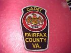 FAIRFAX COUNTY VIRGINIA CADET POLICE PATCH SHOULDER SIZE USED NOT A BADGE