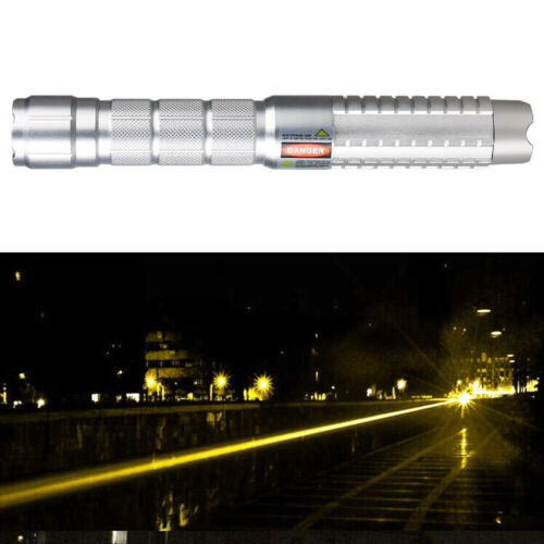591nm Yellow Golden Laser Pointer Pen SOS Wicked Lasers & 5x Star Cap & Battery