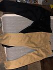 NEW Lot of 2 Zara Jogger Size Large Pants Mens Black & Tan Cargo Front Tapered