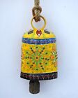 Vintage Swiss Cow Bell Metal Decorative Emboss Hand Painted Farm Animal BELL531