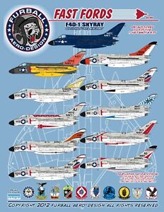 1/48 Furball Fast Fords F4D-1 Skyray Decals for the Tamiya Kit