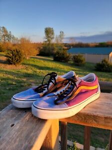 Vans Old Skool Mix and Match Lace Up Purple Blue Yellow Mens Size 12