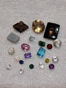 Loose Gemstones Lot multiple types colors shapes