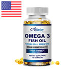 120 Pills Omega 3 Fish Oil Capsules 3x Strength 3600mg EPA & DHA Highest Potency
