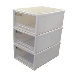 New ListingPlastic Stacking Storage Drawer, Small Stackable Drawers, 3-Pack