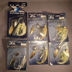 Variety Lot of 6 H2O Express Premium Spinner Bait 1/2 and 1/4 oz