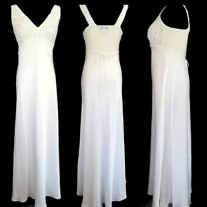 FLORA NIKROOZ S Guipure Lace Mesh and Satin Bias-Cut Nightgown Bridal Honeymoon