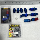 Earls AN Fittings Lot 165156ERL Male Flare Fuel Adapter Aluminum Blue 45 90