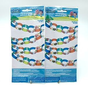 Lot of 2 Bubble Guppies Party Garland Paper Chain Each 4.67 Feet Long