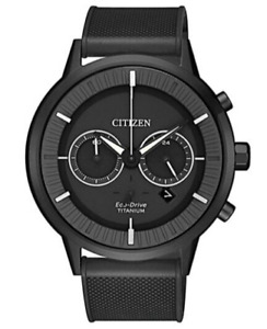 Citizen Men's Eco-Drive Titanium Gray Chronograph Calendar Watch 42MM CA4405-17H