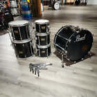 Used Pearl BLX 6pc Drum Set Piano Black - Fair