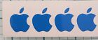 4 Blue Apple Logo Overlay Vinyl Decals - For iPhone Windows Laptops Mugs