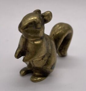 Vintage Brass Squirrel Figurine 2”
