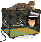 Heated Cat House for Outdoor Cats in Winter, Extremely Waterproof Indestructible