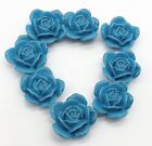 Large Plastic Chunky Blue Rose Flower Shape Necklace 1