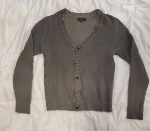 Guess Mens Cardigan Button Sweater. Medium M. Gray Charcoal