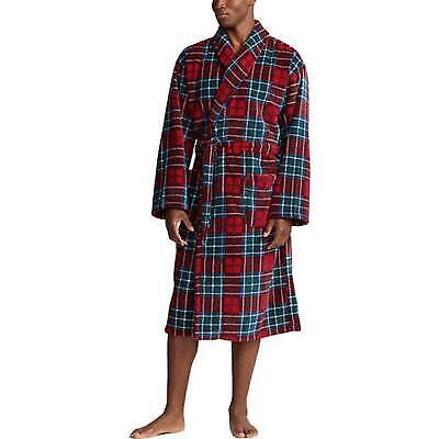 Polo Ralph Lauren TARTAN PLAID Men's Microfiber Plush Robe, US Large