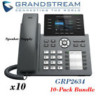10 Grandstream GRP2634 8-Line 4 SIP Office IP Phone PoE Bluetooth Gigabit Lot
