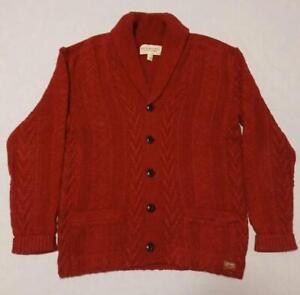 DENIM & SUPPLY RALPH LAUREN Shawl Collar Cardigan Men Red Size S Used from Japan